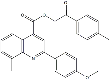  2-(4-methylphenyl)-2-oxoethyl 2-(4-methoxyphenyl)-8-methyl-4-quinolinecarboxylate