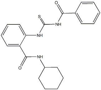 2-{[(benzoylamino)carbothioyl]amino}-N-cyclohexylbenzamide Struktur