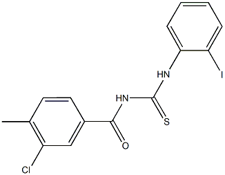 N-(3-chloro-4-methylbenzoyl)-N'-(2-iodophenyl)thiourea 化学構造式