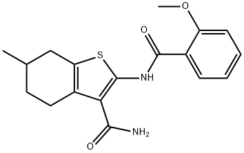 2-[(2-methoxybenzoyl)amino]-6-methyl-4,5,6,7-tetrahydro-1-benzothiophene-3-carboxamide Structure