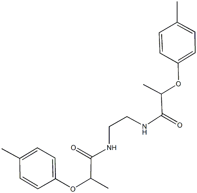 2-(4-methylphenoxy)-N-(2-{[2-(4-methylphenoxy)propanoyl]amino}ethyl)propanamide Struktur