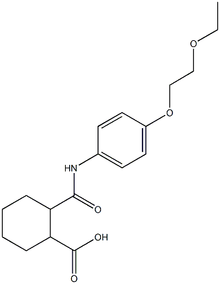 2-{[4-(2-ethoxyethoxy)anilino]carbonyl}cyclohexanecarboxylic acid 化学構造式