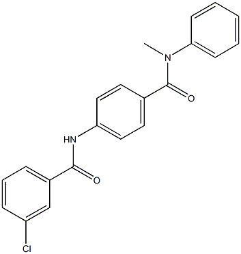 3-chloro-N-{4-[(methylanilino)carbonyl]phenyl}benzamide Struktur