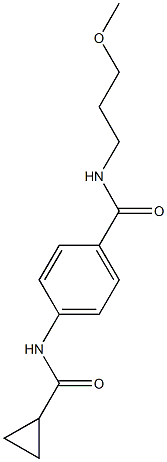 4-[(cyclopropylcarbonyl)amino]-N-(3-methoxypropyl)benzamide Struktur