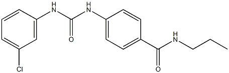 4-{[(3-chloroanilino)carbonyl]amino}-N-propylbenzamide Structure