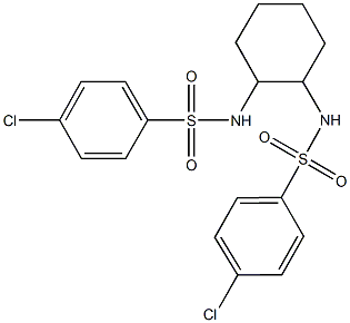 4-chloro-N-(2-{[(4-chlorophenyl)sulfonyl]amino}cyclohexyl)benzenesulfonamide Structure