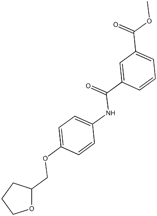 methyl 3-{[4-(tetrahydro-2-furanylmethoxy)anilino]carbonyl}benzoate Struktur