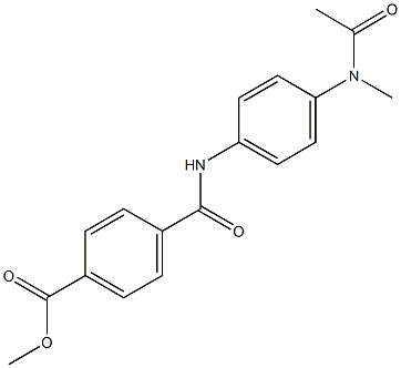 methyl 4-({4-[acetyl(methyl)amino]anilino}carbonyl)benzoate Struktur