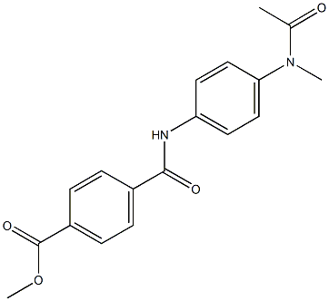 methyl 4-({4-[acetyl(methyl)amino]anilino}carbonyl)benzoate Structure