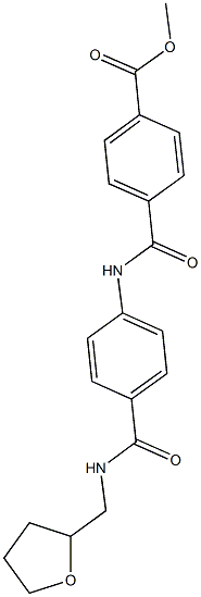methyl 4-[(4-{[(tetrahydro-2-furanylmethyl)amino]carbonyl}anilino)carbonyl]benzoate Struktur