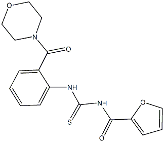 N-(2-furoyl)-N'-[2-(4-morpholinylcarbonyl)phenyl]thiourea,,结构式