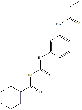 N-[3-({[(cyclohexylcarbonyl)amino]carbothioyl}amino)phenyl]propanamide Structure