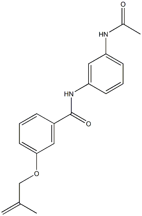 N-[3-(acetylamino)phenyl]-3-[(2-methyl-2-propenyl)oxy]benzamide Struktur