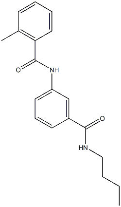 N-{3-[(butylamino)carbonyl]phenyl}-2-methylbenzamide 化学構造式