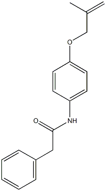 N-{4-[(2-methyl-2-propenyl)oxy]phenyl}-2-phenylacetamide,,结构式