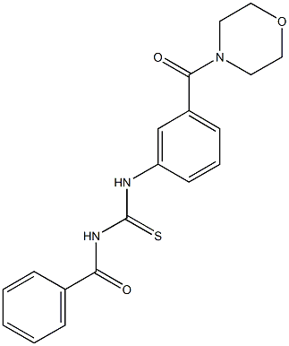 N-benzoyl-N'-[3-(4-morpholinylcarbonyl)phenyl]thiourea Structure