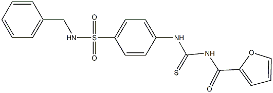 N-benzyl-4-{[(2-furoylamino)carbothioyl]amino}benzenesulfonamide Struktur