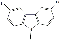 3,6-dibromo-9-methyl-9H-carbazole Struktur