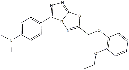 N-(4-{6-[(2-ethoxyphenoxy)methyl][1,2,4]triazolo[3,4-b][1,3,4]thiadiazol-3-yl}phenyl)-N,N-dimethylamine Structure