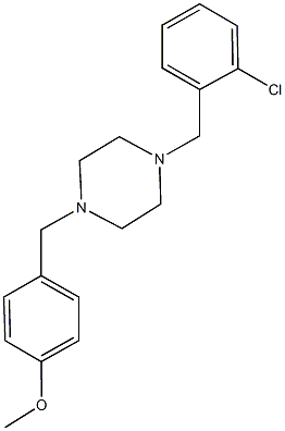 4-{[4-(2-chlorobenzyl)-1-piperazinyl]methyl}phenyl methyl ether,,结构式