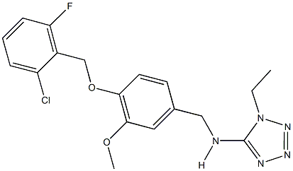 N-{4-[(2-chloro-6-fluorobenzyl)oxy]-3-methoxybenzyl}-N-(1-ethyl-1H-tetraazol-5-yl)amine