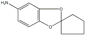 spiro[1,3-benzodioxole-2,1'-cyclopentane]-5-amine 化学構造式