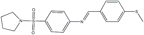 N-[4-(methylsulfanyl)benzylidene]-N-[4-(1-pyrrolidinylsulfonyl)phenyl]amine