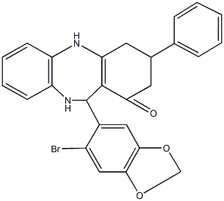 11-(6-bromo-1,3-benzodioxol-5-yl)-3-phenyl-2,3,4,5,10,11-hexahydro-1H-dibenzo[b,e][1,4]diazepin-1-one