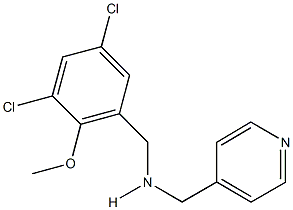 N-(3,5-dichloro-2-methoxybenzyl)-N-(4-pyridinylmethyl)amine Structure