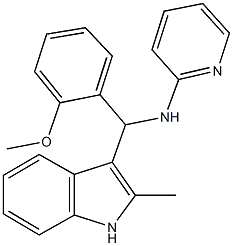 N-[(2-methoxyphenyl)(2-methyl-1H-indol-3-yl)methyl]-N-(2-pyridinyl)amine Struktur