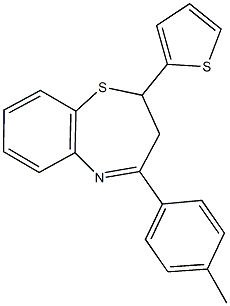 4-(4-methylphenyl)-2-(2-thienyl)-2,3-dihydro-1,5-benzothiazepine Struktur