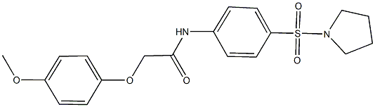 2-(4-methoxyphenoxy)-N-[4-(pyrrolidin-1-ylsulfonyl)phenyl]acetamide 结构式