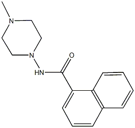 N-(4-methyl-1-piperazinyl)-1-naphthamide 化学構造式