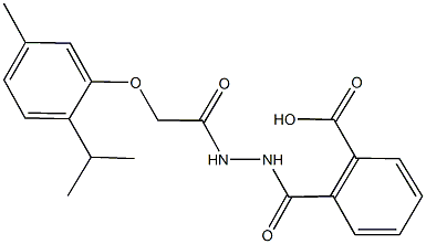 2-({2-[(2-isopropyl-5-methylphenoxy)acetyl]hydrazino}carbonyl)benzoic acid 结构式