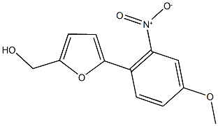 (5-{2-nitro-4-methoxyphenyl}-2-furyl)methanol 化学構造式