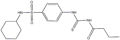 4-{[(butyrylamino)carbothioyl]amino}-N-cyclohexylbenzenesulfonamide Struktur