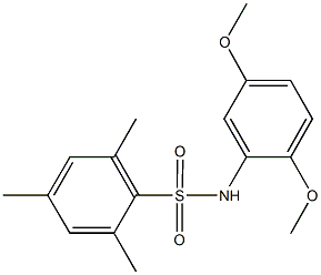 N-(2,5-dimethoxyphenyl)-2,4,6-trimethylbenzenesulfonamide,,结构式