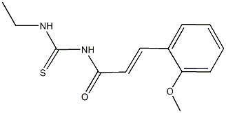 N-ethyl-N'-[3-(2-methoxyphenyl)acryloyl]thiourea,,结构式