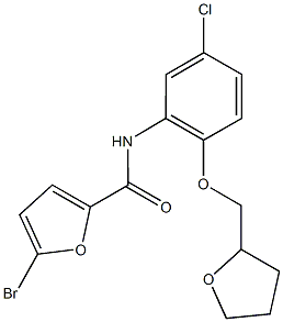 5-bromo-N-[5-chloro-2-(tetrahydro-2-furanylmethoxy)phenyl]-2-furamide Structure