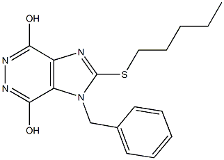 1-benzyl-2-(pentylsulfanyl)-1H-imidazo[4,5-d]pyridazine-4,7-diol 结构式