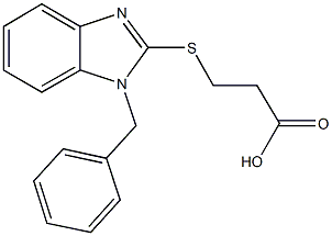 3-[(1-benzyl-1H-benzimidazol-2-yl)sulfanyl]propanoic acid Structure