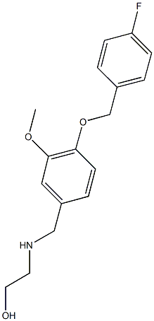 2-({4-[(4-fluorobenzyl)oxy]-3-methoxybenzyl}amino)ethanol 结构式