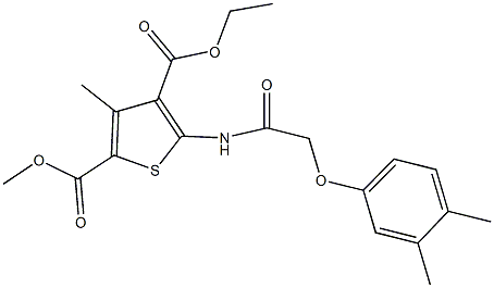 4-ethyl 2-methyl 5-{[(3,4-dimethylphenoxy)acetyl]amino}-3-methyl-2,4-thiophenedicarboxylate|