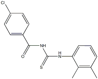 N-(4-chlorobenzoyl)-N'-(2,3-dimethylphenyl)thiourea Struktur