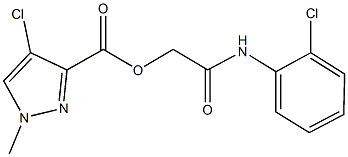 2-(2-chloroanilino)-2-oxoethyl 4-chloro-1-methyl-1H-pyrazole-3-carboxylate Structure