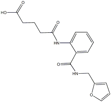 5-(2-{[(2-furylmethyl)amino]carbonyl}anilino)-5-oxopentanoic acid Struktur
