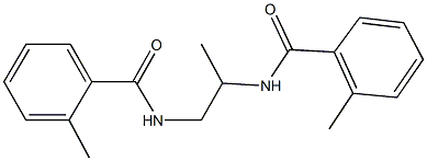 2-methyl-N-{1-methyl-2-[(2-methylbenzoyl)amino]ethyl}benzamide Struktur
