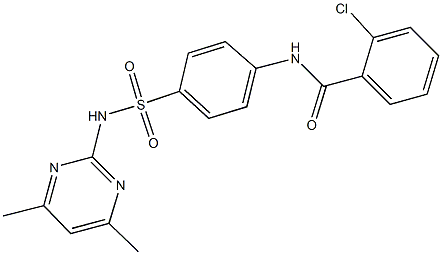 2-chloro-N-(4-{[(4,6-dimethyl-2-pyrimidinyl)amino]sulfonyl}phenyl)benzamide