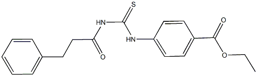 ethyl 4-({[(3-phenylpropanoyl)amino]carbothioyl}amino)benzoate Struktur
