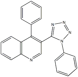 4-phenyl-3-(1-phenyl-1H-tetraazol-5-yl)quinoline 结构式